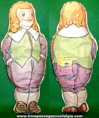 Old Quaker Crackels Cereal Advertising Premium Character Cloth Doll