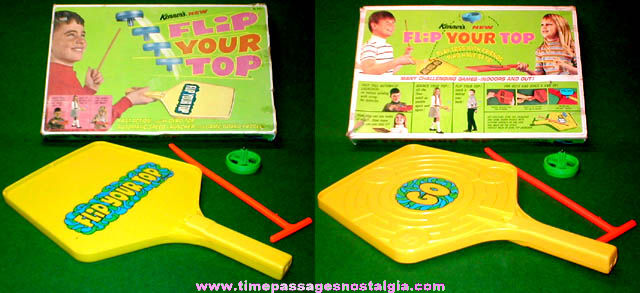 Boxed 1970 Kenner Flip Your Top Toy Spinning Top Game