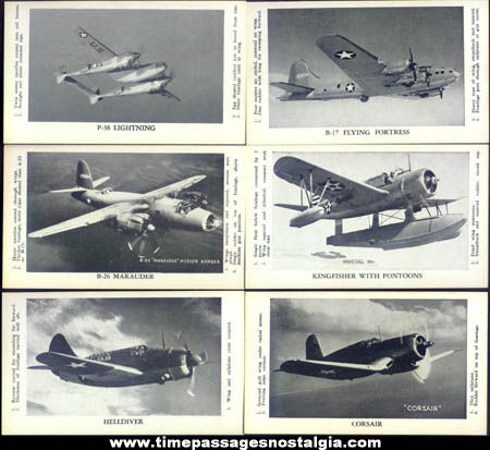 Old Boxed Plane Packet Aircraft Identification Cards