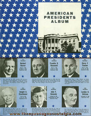1963 (8) Page American Presidents Advertising Premium Booklet
