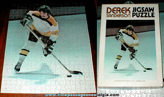 1971 Derek Sanderson Boston Bruins Hockey Jig Saw Puzzle