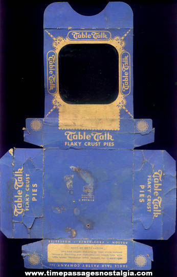 Old Table Talk Snack Pie Advertising Box