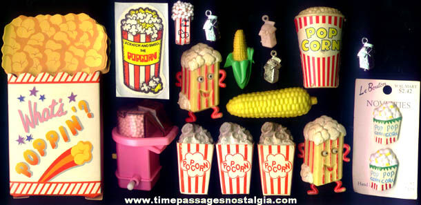 (18) Small Pop Corn Related Novelty Items