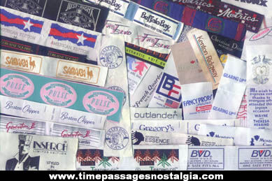 (300) Colorful Woven Cloth Advertising Patch, Label and Tag Company Samples