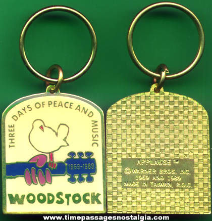 Woodstock 20th Anniversary Music Advertising Key Ring