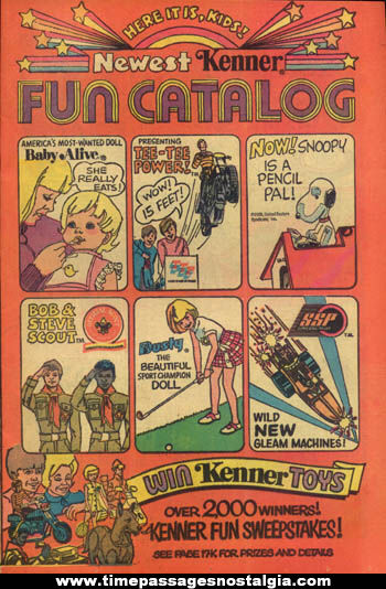©1972 Kenner Fun Toy Catalog