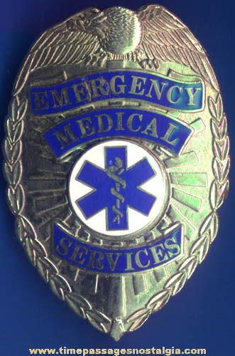 Enameled Metal Emergency Medical Services Badge