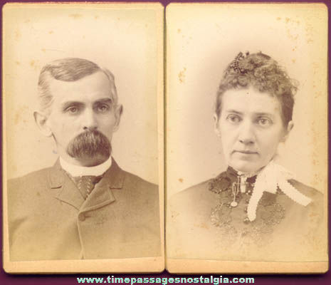 (2) Old New Hampshire Cartes de Visite Photographs