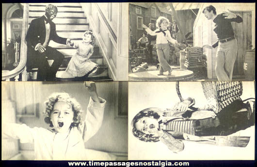 (4) Old Shirley Temple Movie Arcade Exhibit Trading Cards