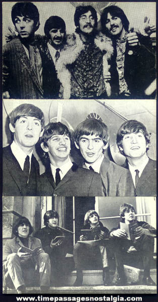 (3) Different Old Beatles Arcade Exhibit Trading Cards