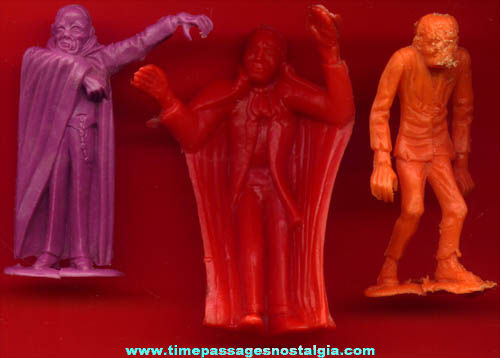 (3) Different Old Monster Character Toy Playset Figures