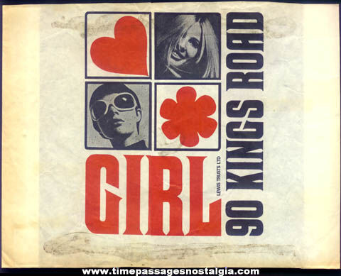 1967 London England Mod Girl Store Advertisement