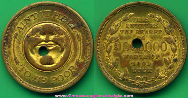 Old $1,000,000 Good Luck Token Coin