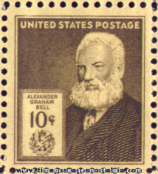 Full Sheet of (70) Unused 1940 Alexander Graham Bell 10c U.S. Postage Stamps