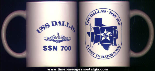 U.S.S. Dallas SSN 700 United States Navy Submarine Advertising Coffee Mug