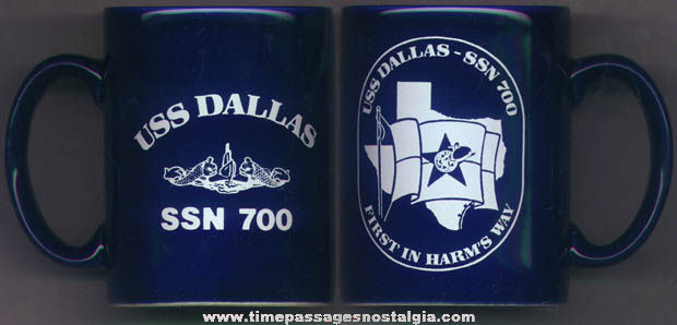 U.S.S. Dallas SSN 700 United States Navy Submarine Advertising Coffee Mug