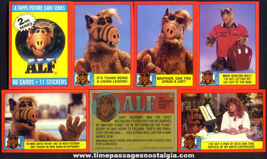 (66) 1988 Alf Character Bubble Gum Trading Cards