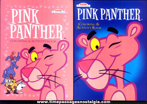 (2) Different Unused Pink Panther Cartoon Character Coloring & Activity Books