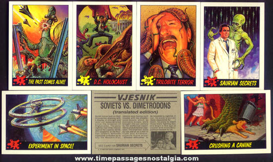 (30) Old Dinosaur & Space Bubble Gum Trading Cards