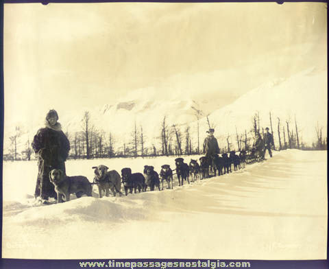1920s Alaska Sled Dog Team Photograph