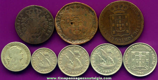 (8) Old Portuguese Coins