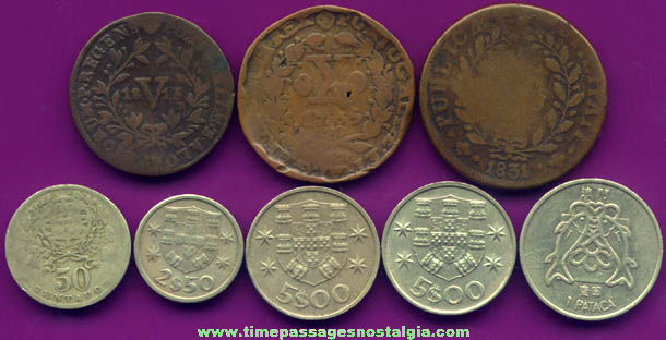 (8) Old Portuguese Coins
