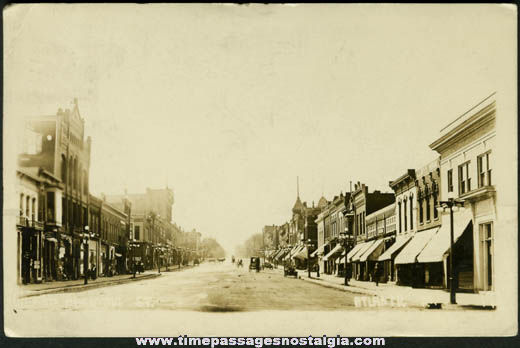1912 Down Town Atlantic Iowa Real Photo Post Card
