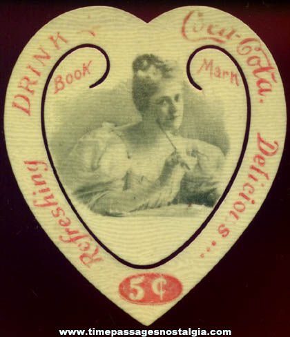 Rare 1899 Die Cut Celluloid Coca Cola Advertising Premium Book Mark