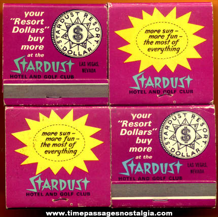 (4) Old Unused Las Vegas Nevada Stardust Hotel Advertising Match Books