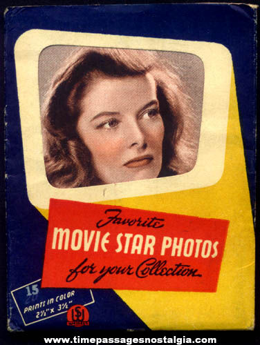 Old Envelope With (5) Television & Movie Star Actress Color Prints