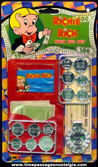 1988 Unopened Richie Rich Comic Play Money & Wallet Set