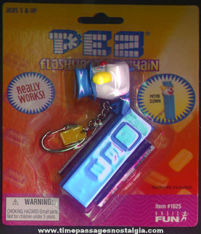 Unopened Peter Clown Character PEZ Advertising Candy Dispenser Flashlight Keychain