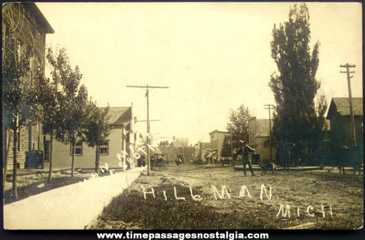 1908 Hillman Michigan Real Photo Post Card