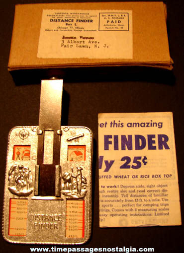 1954 Sergeant Preston of the Yukon Premium Distance Finder with Insert Paper & Mailer Box