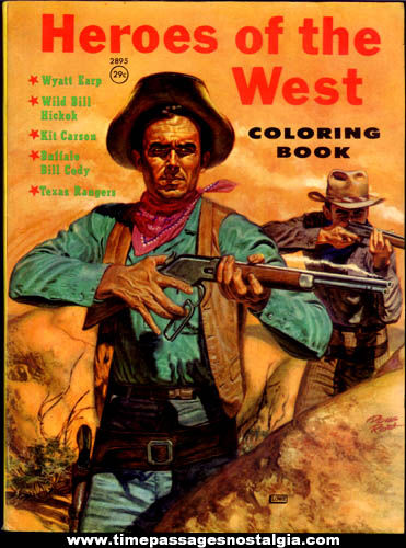 1959 Heroes of the West Character Coloring Book