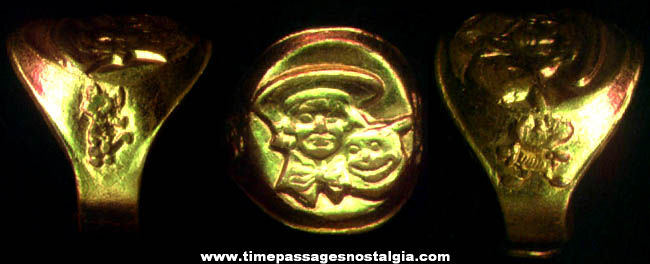 Old Buster Brown Shoes Brass Advertising Premium Toy Ring