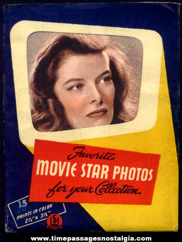 Old Envelope With (4) Television & Movie Star Actress Color Prints