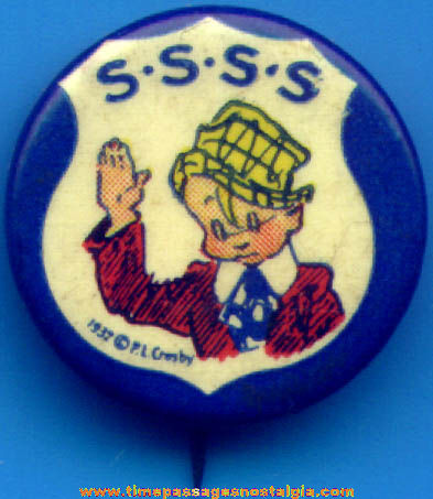 ©1932 Skippy’s Secret Service Society Wheaties Cereal Premium Celluloid Pin Back Button