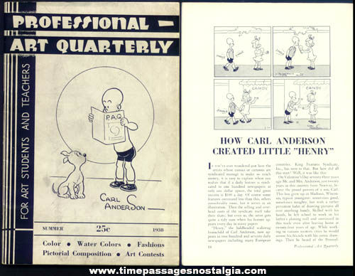 Summer 1938 Professional Art Quarterly Art Trade Publication
