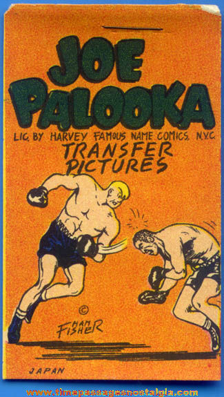 Old Unused Joe Palooka Comic Strip Character Transfer Pictures Booklet