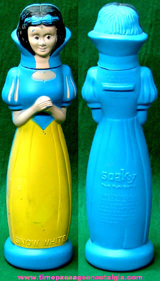 Unused 1960s Walt Disney Snow White Bubble Bath Soaky Bank Figure