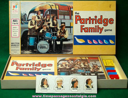 1971 Partridge Family Milton Bradley Board Game