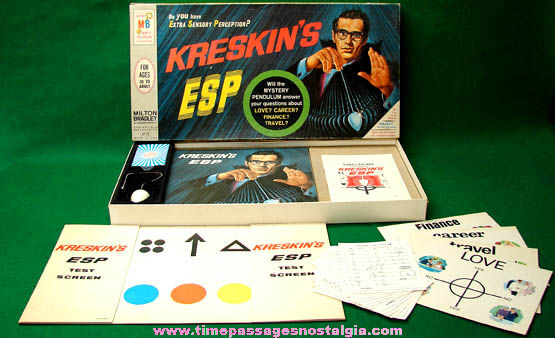 1966 Kreskins ESP Milton Bradley Board Game