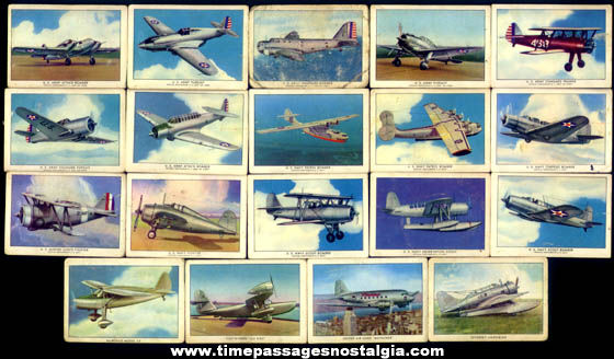 (19) Old Wings Cigarettes Premium Airplane Non Sports Trading Cards