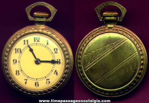 Nicely Made Old Brass German Toy Pocket Watch