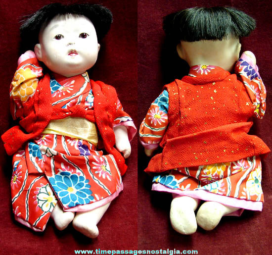 Old Dressed Japanese Girl Doll