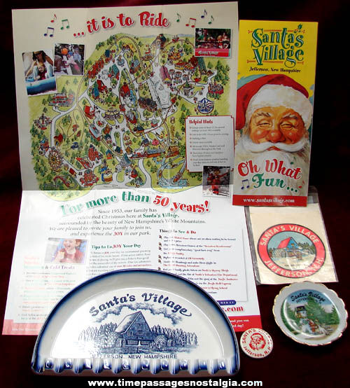 (6) Santa’s Village Jefferson New Hampshire Advertising Souvenir Items