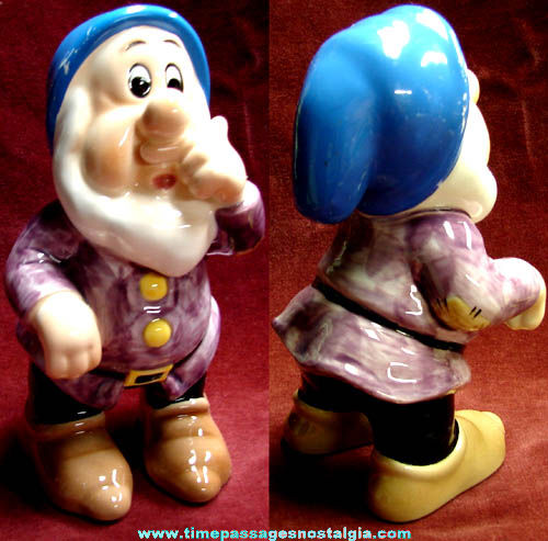 Walt Disney Snow White Dwarf Sneezy Ceramic Figurine
