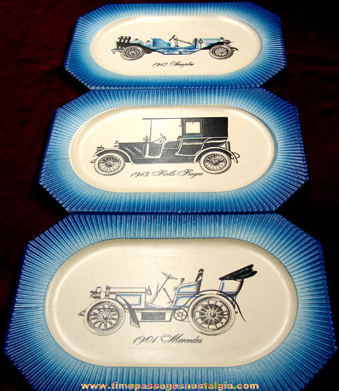 (17) 1960 Unused Antique Automobile Paper Plates