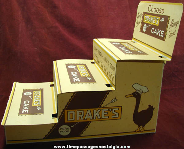 Large Old Drake’s Cakes Advertising Cardboard Store Display